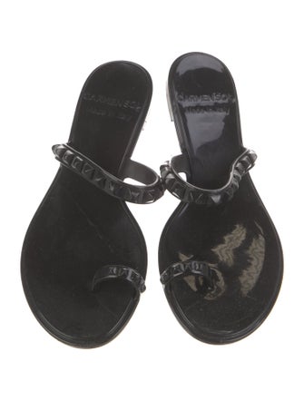Carmen Sol Rubber Studded Accents Slides