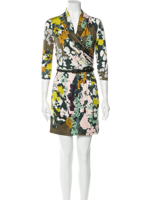 Catherine Malandrino Silk Mini Dress Green