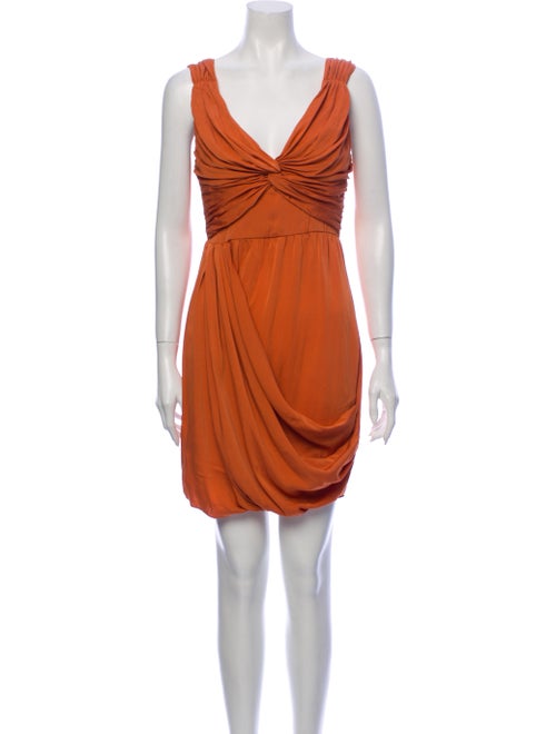 Catherine Malandrino Silk Mini Dress Orange