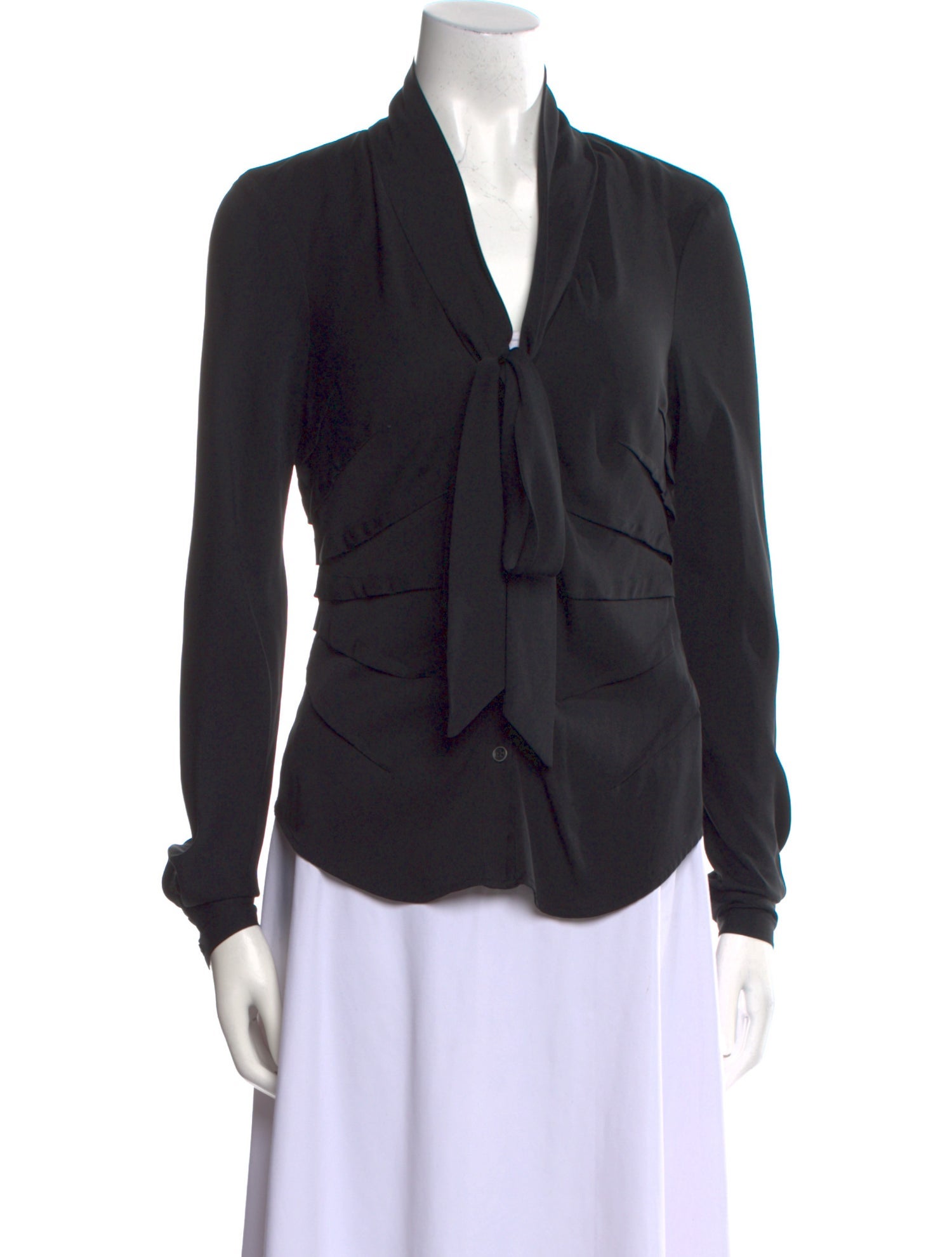 Catherine Malandrino Silk V-Neck Blouse