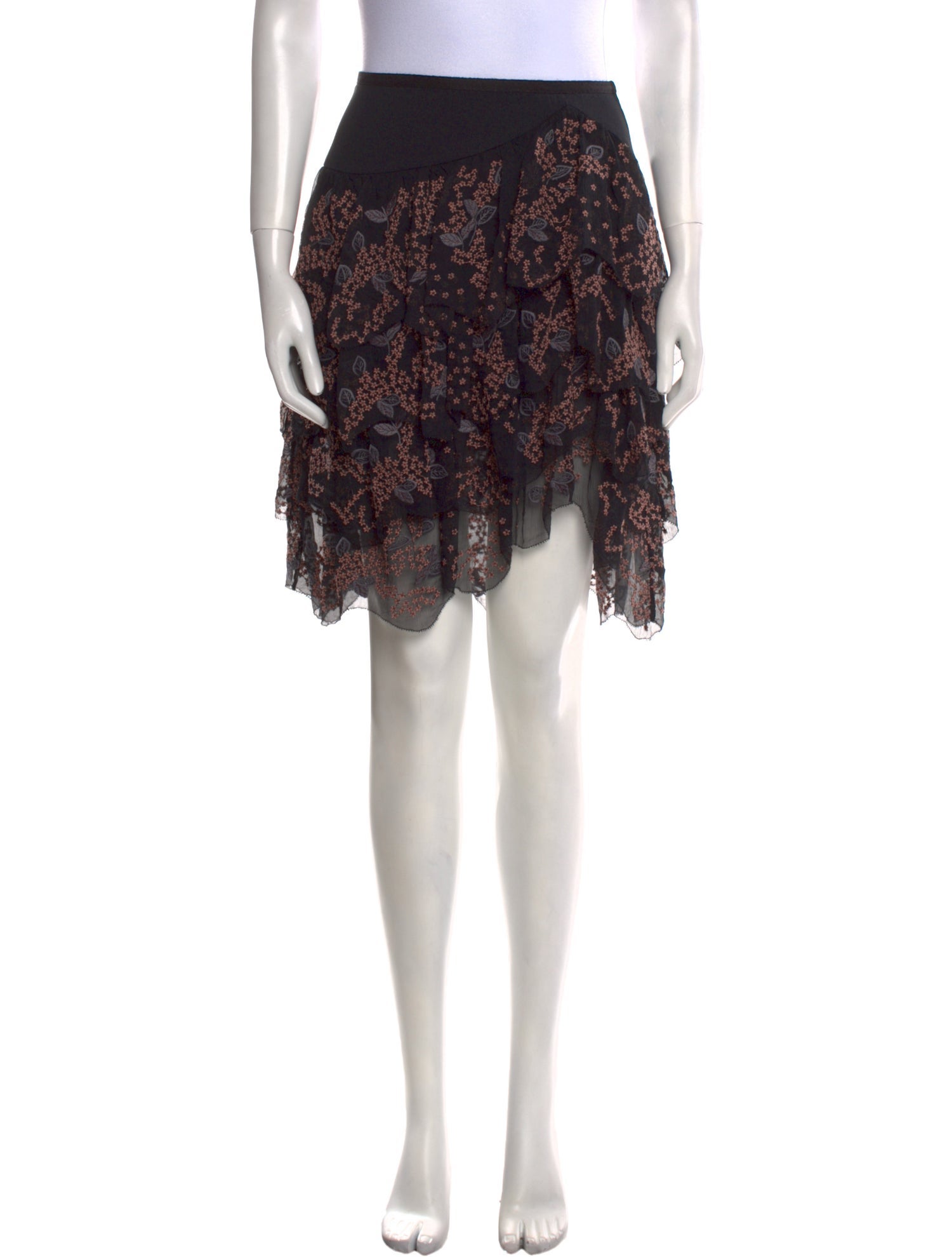 Catherine Malandrino Silk Knee-Length Skirt