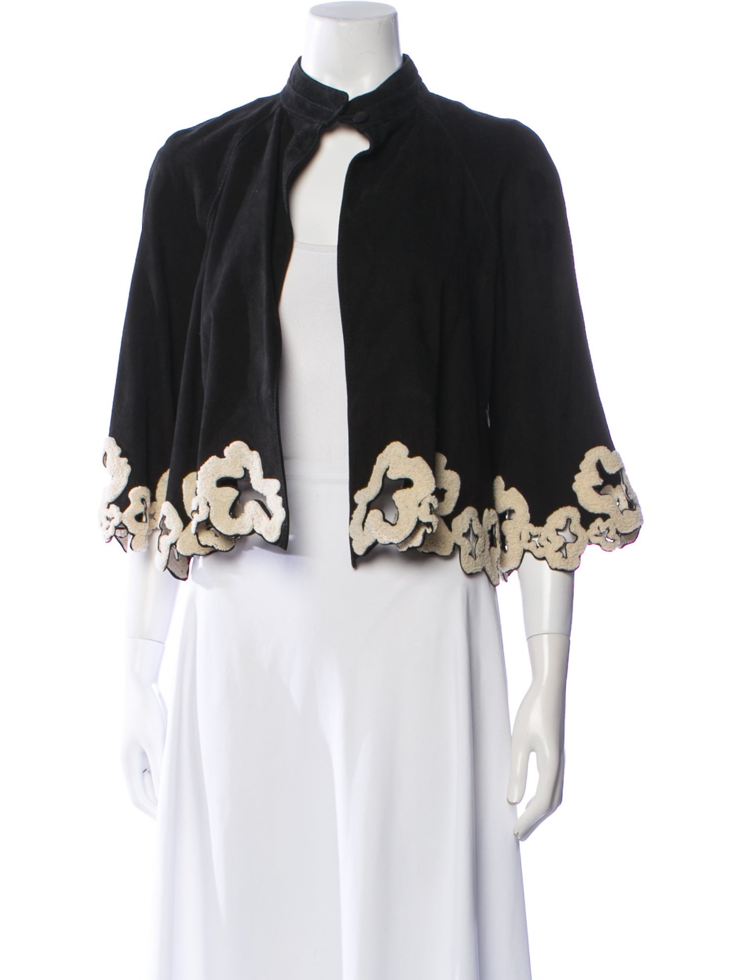 Catherine Malandrino Leather Printed Jacket