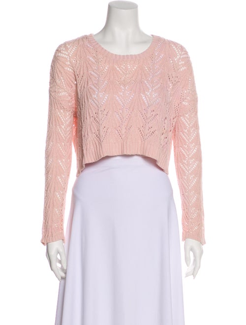 Cotton by Cashmere Scoop Neck Sweater Pink
