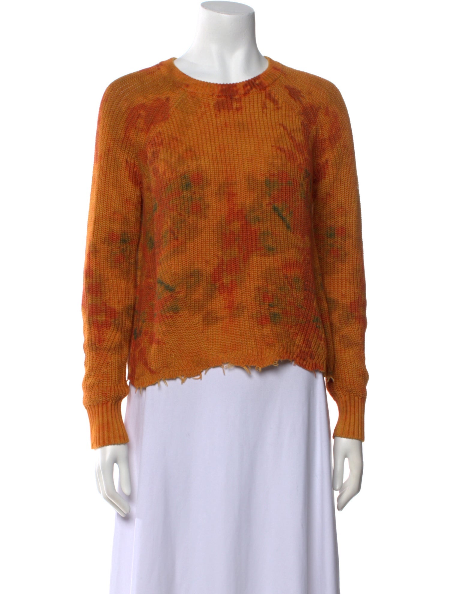 Cotton by Cashmere Printed Crew Neck Sweater