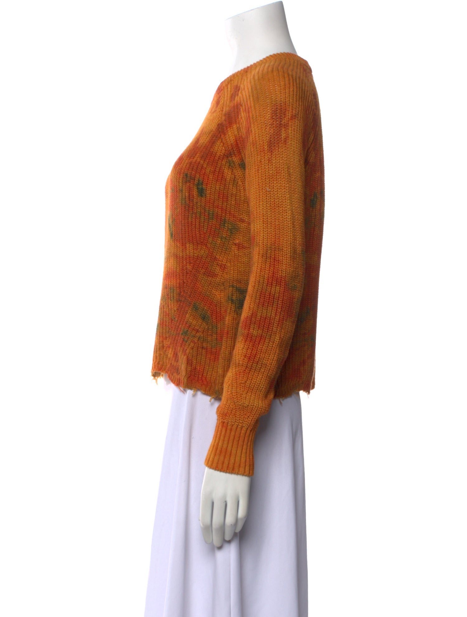 Cotton by Cashmere Printed Crew Neck Sweater