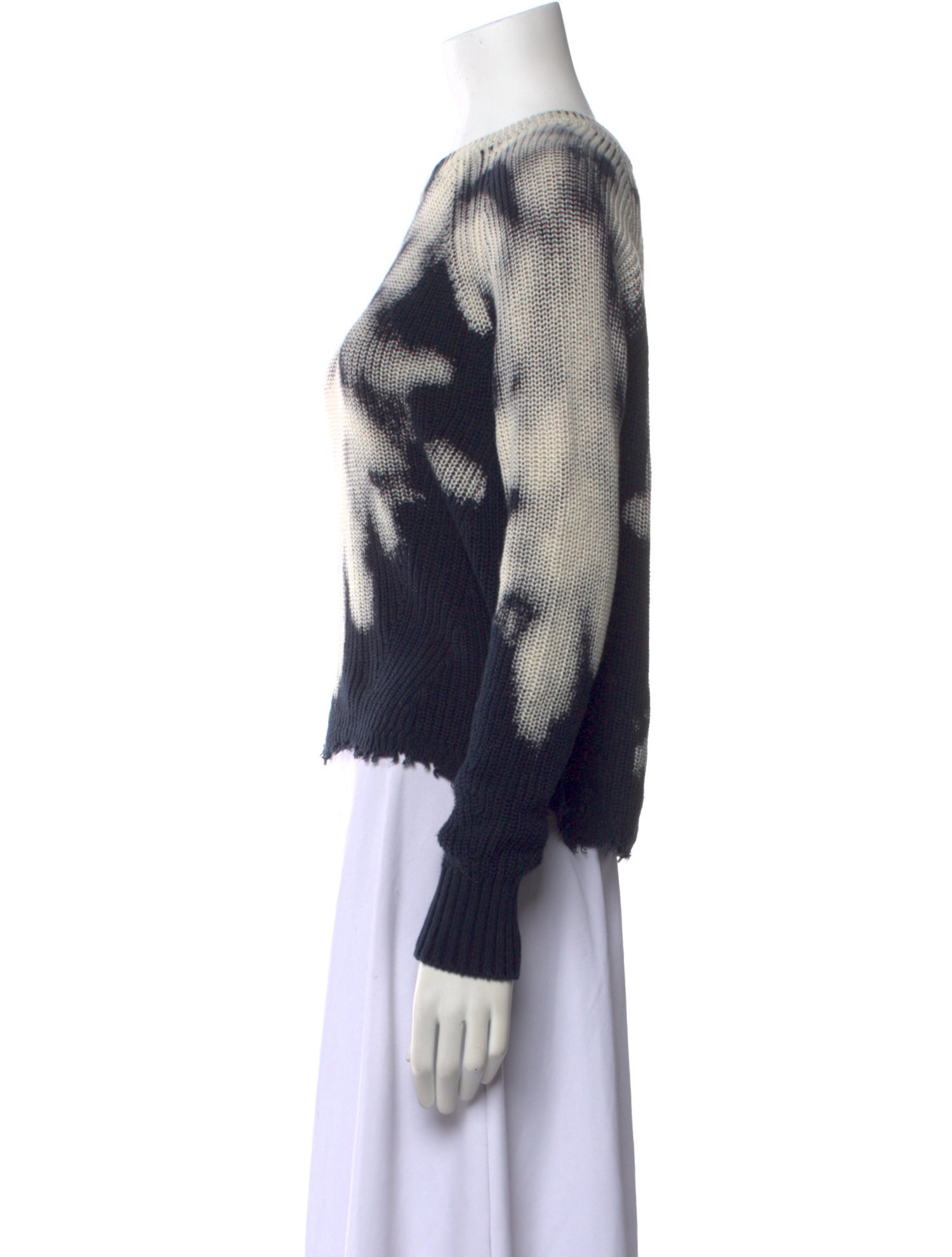 Cotton by Cashmere Printed Crew Neck Sweater