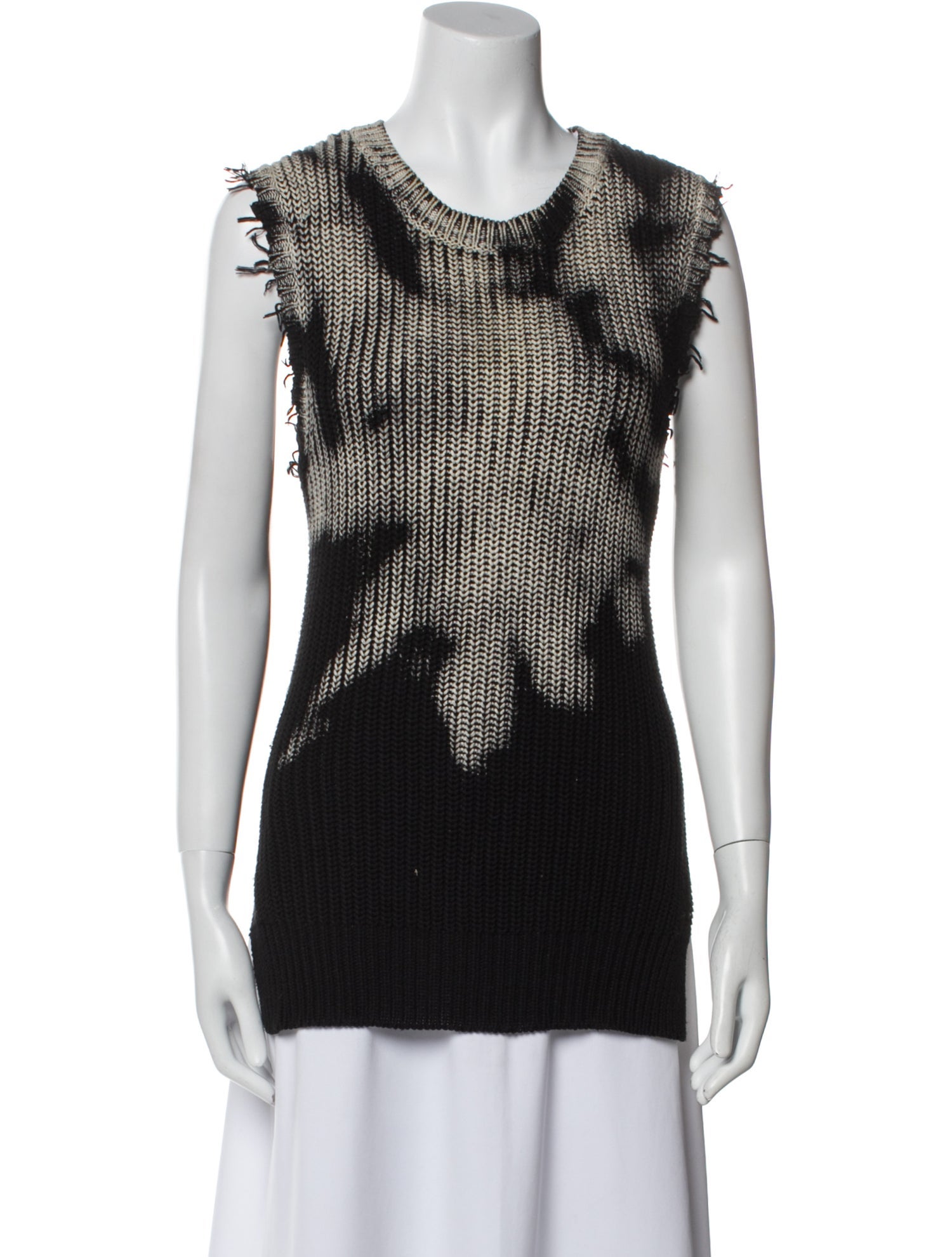 Cotton by Cashmere Tie-Dye Print Crew Neck Sweater