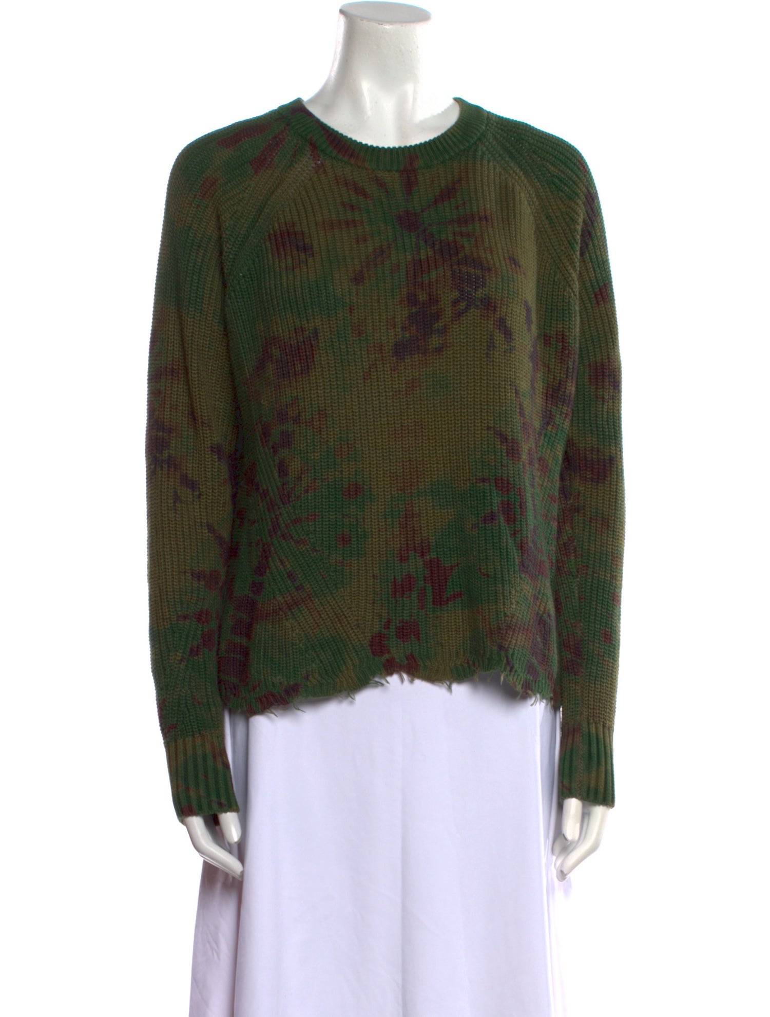 Cotton by Cashmere Printed Crew Neck Sweater