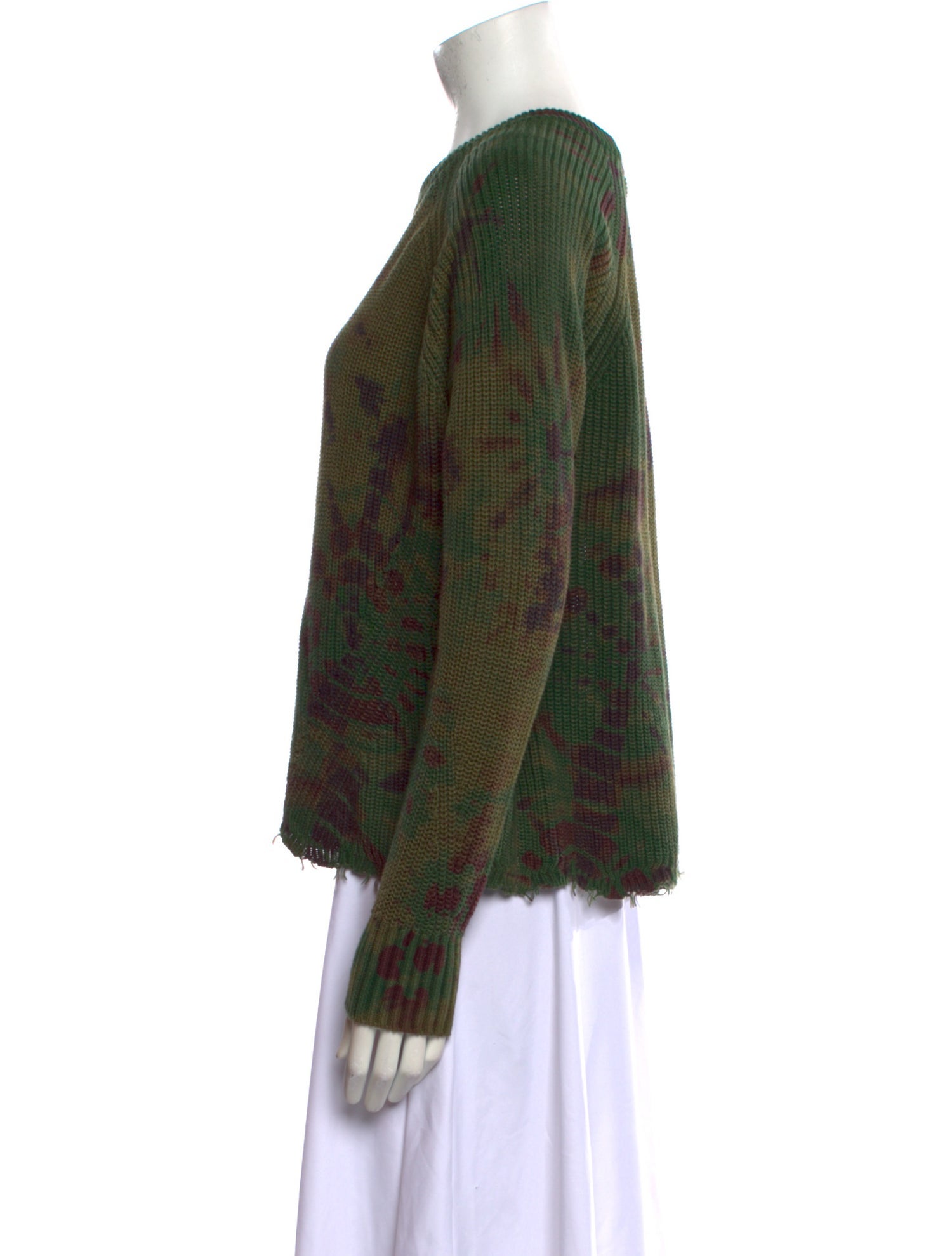 Cotton by Cashmere Printed Crew Neck Sweater