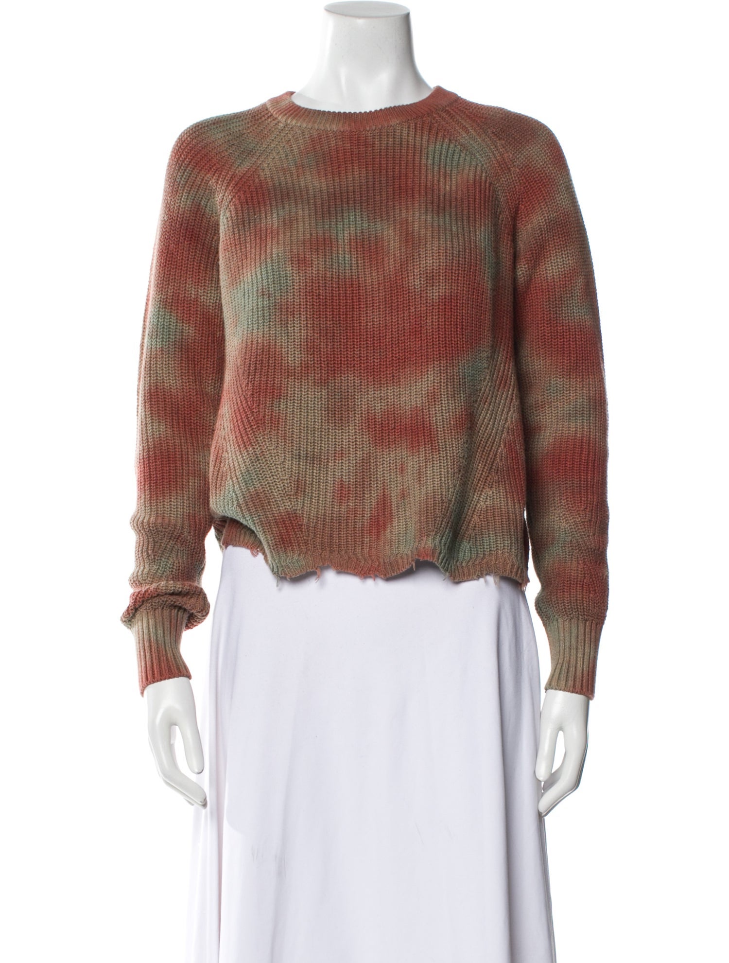 Cotton by Cashmere Tie-Dye Print Crew Neck Sweater