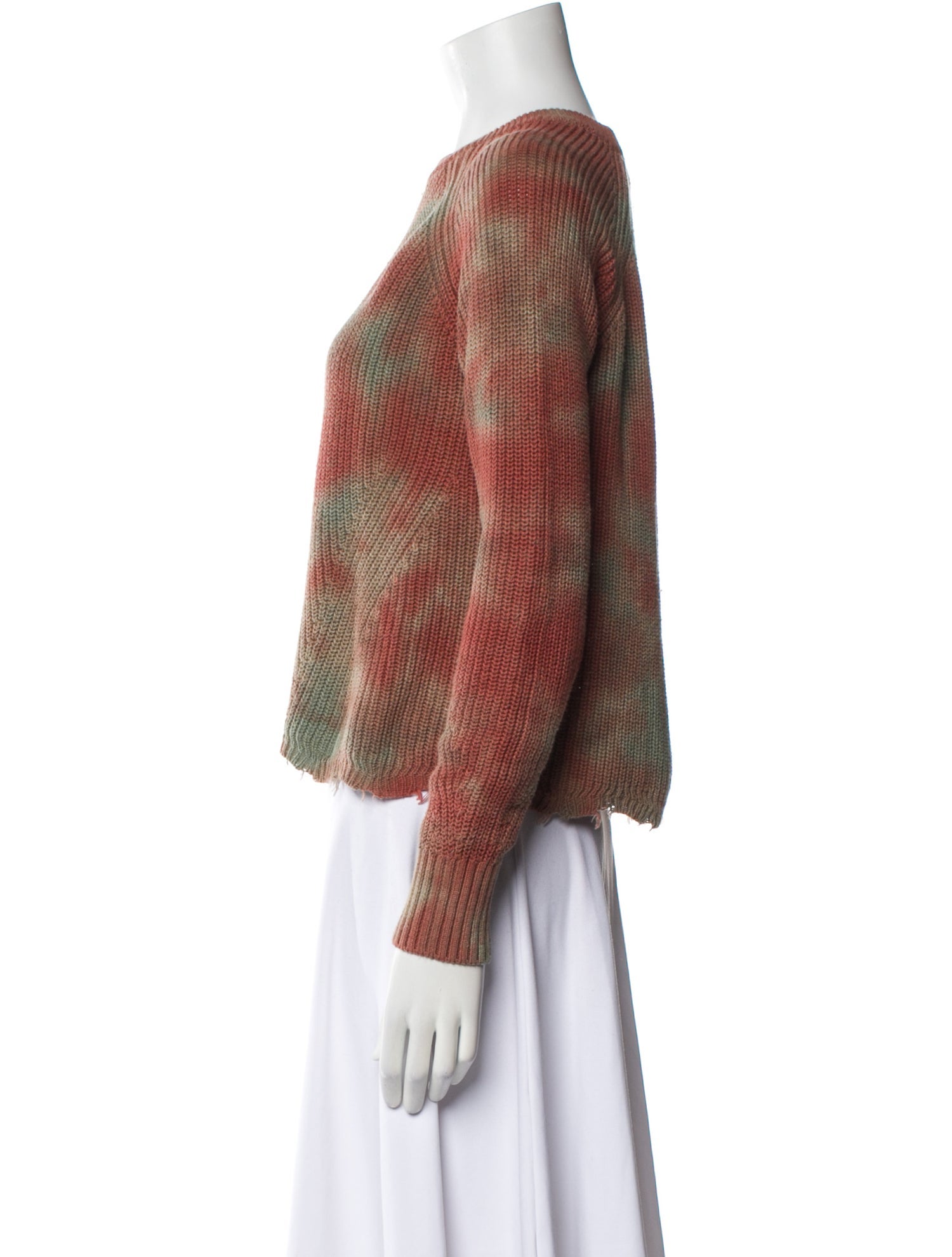 Cotton by Cashmere Tie-Dye Print Crew Neck Sweater