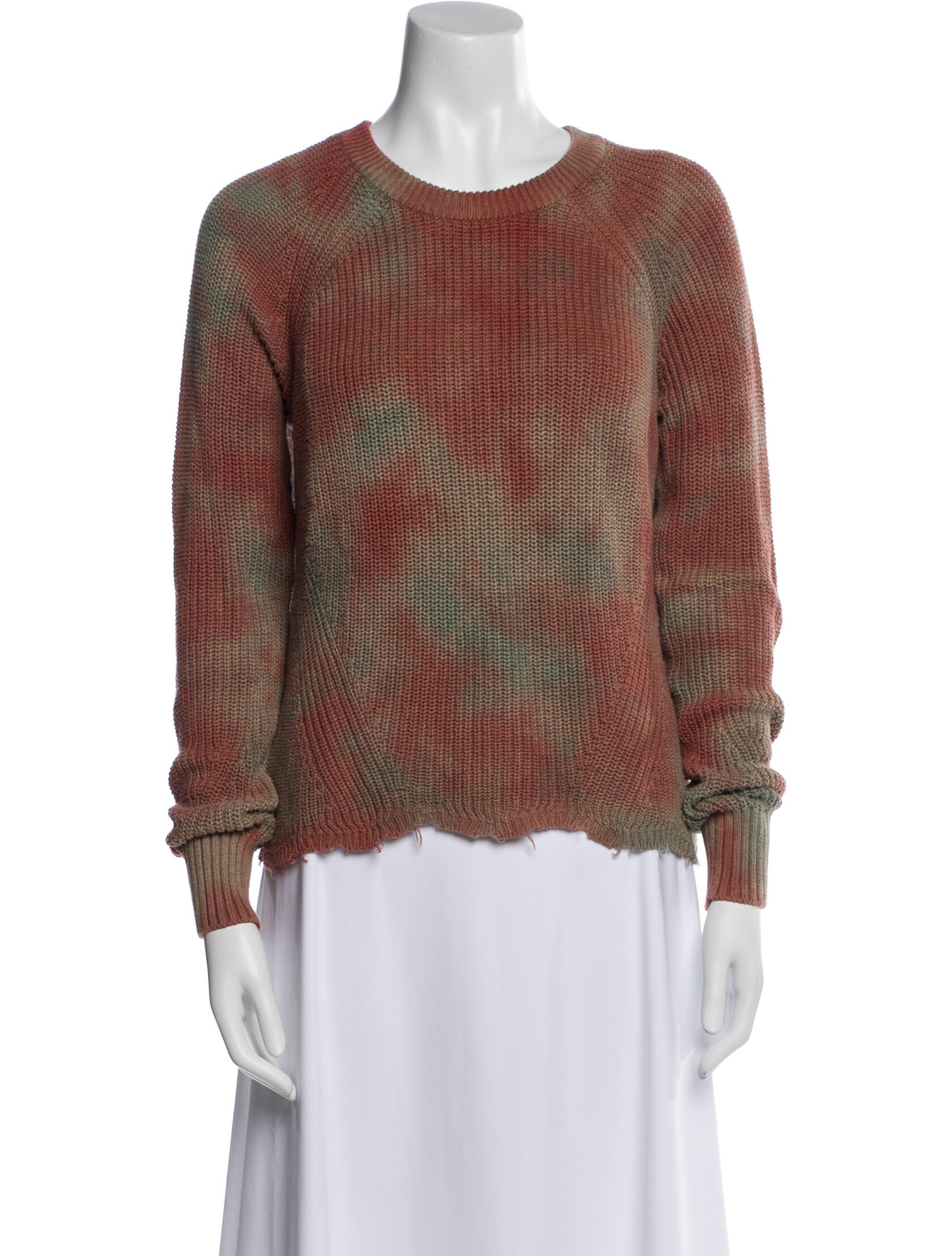 Cotton by Cashmere Printed Scoop Neck Sweater