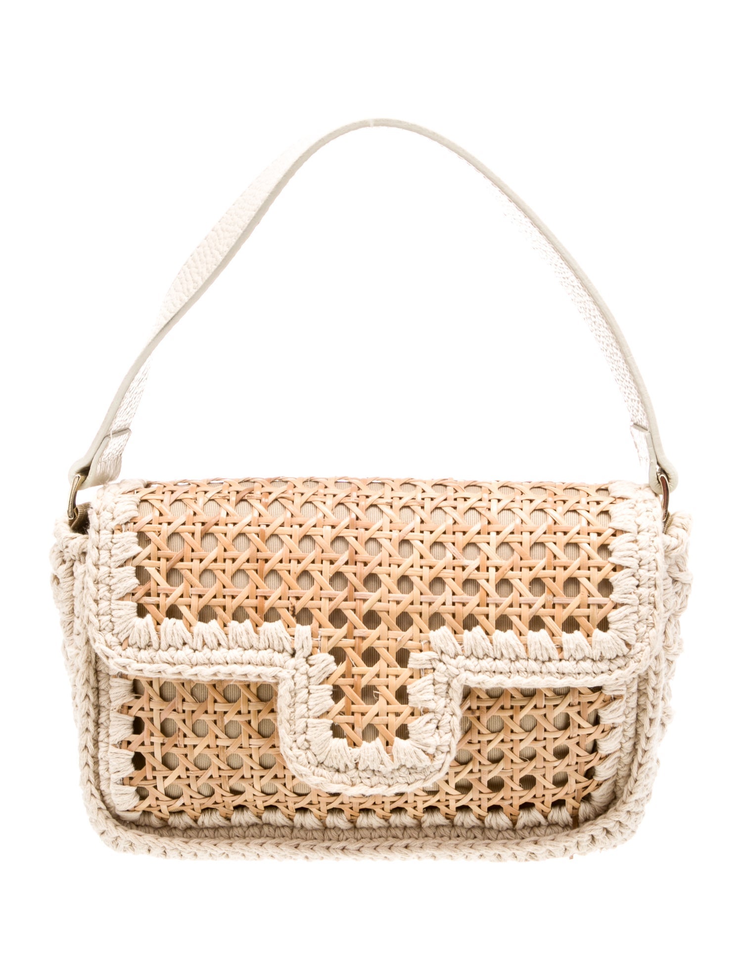 Caterina Bertini Raffia Shoulder Bag