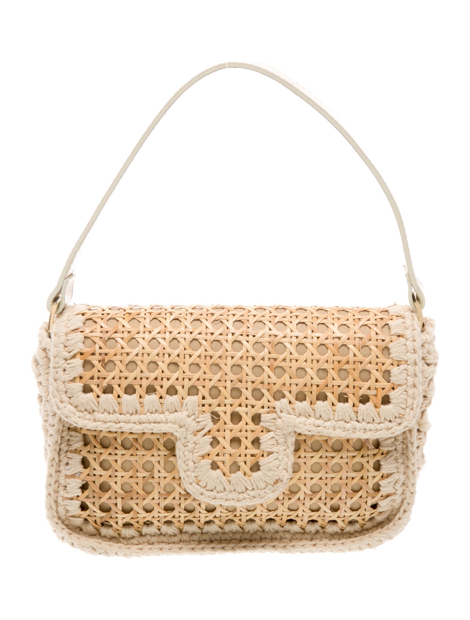 Caterina Bertini Raffia Shoulder Bag