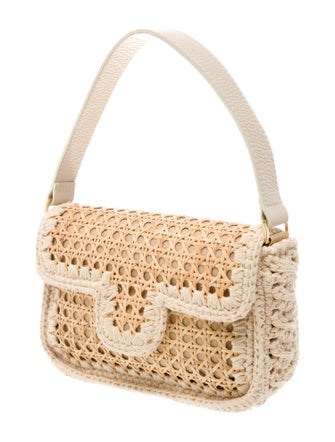 Caterina Bertini Raffia Shoulder Bag