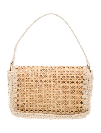 Caterina Bertini Raffia Shoulder Bag