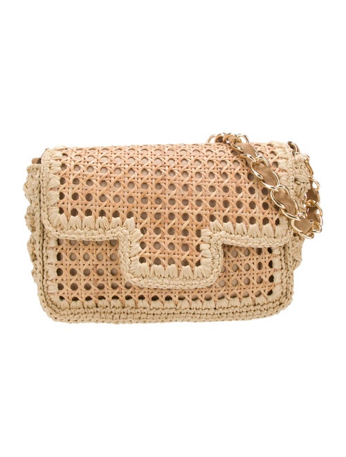 Caterina Bertini Wicker Shoulder Bag