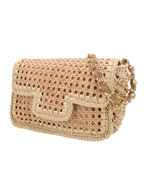 Caterina Bertini Wicker Shoulder Bag