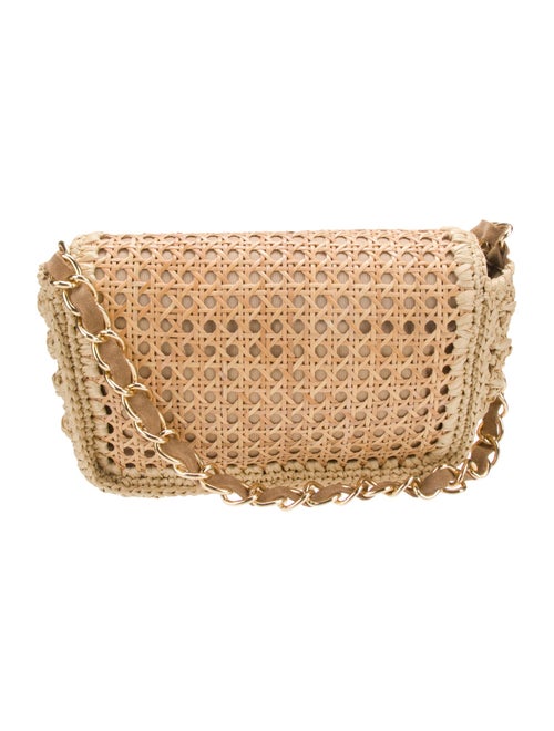 Caterina Bertini Wicker Shoulder Bag