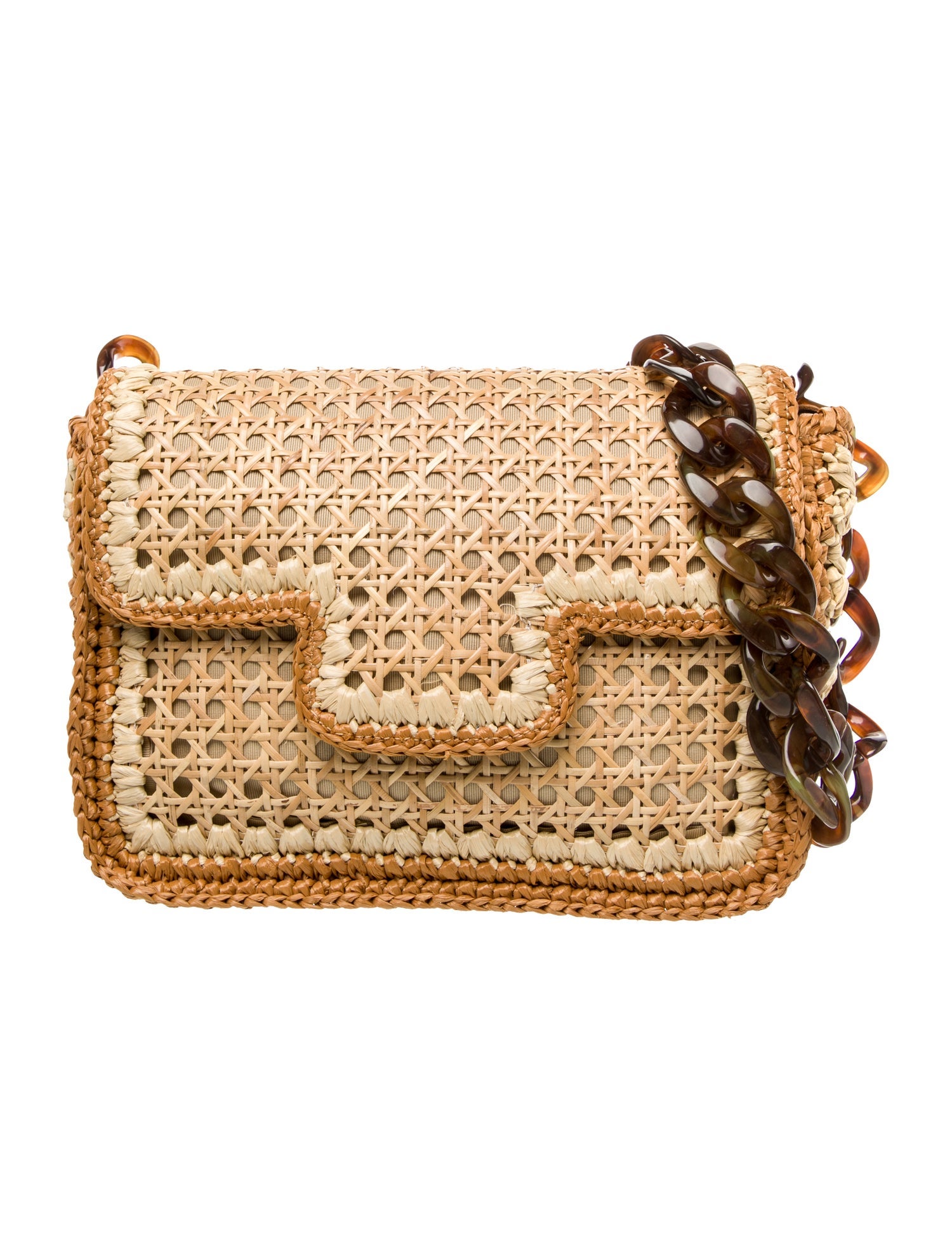 Caterina Bertini Straw Crossbody Bag