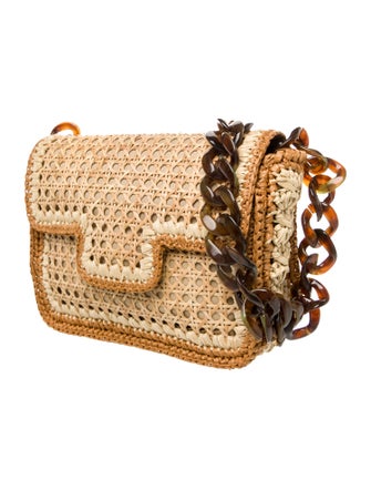 Caterina Bertini Straw Crossbody Bag