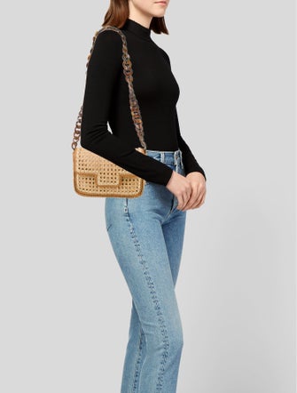 Caterina Bertini Straw Crossbody Bag