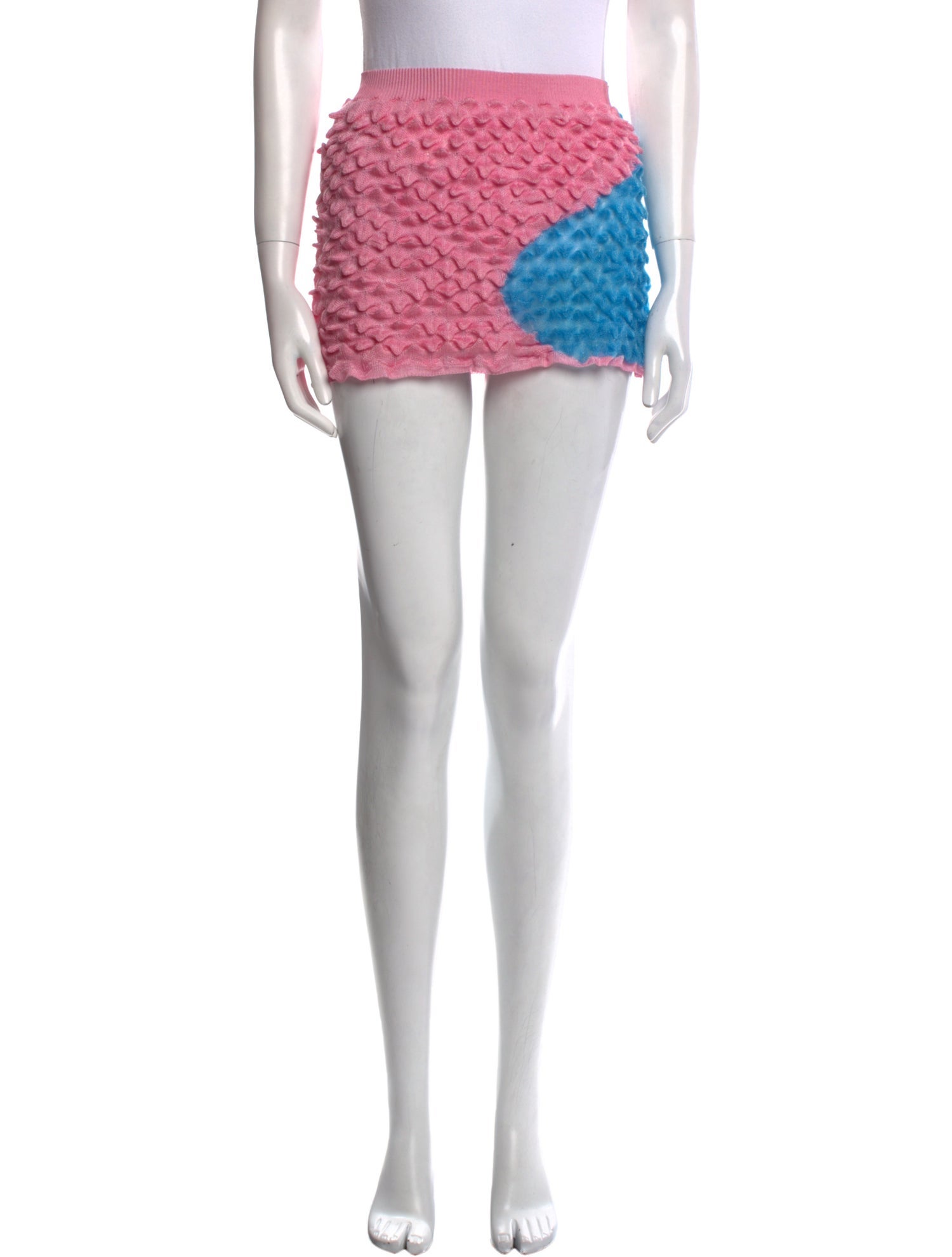 Chet Lo Colorblock Pattern Mini Skirt