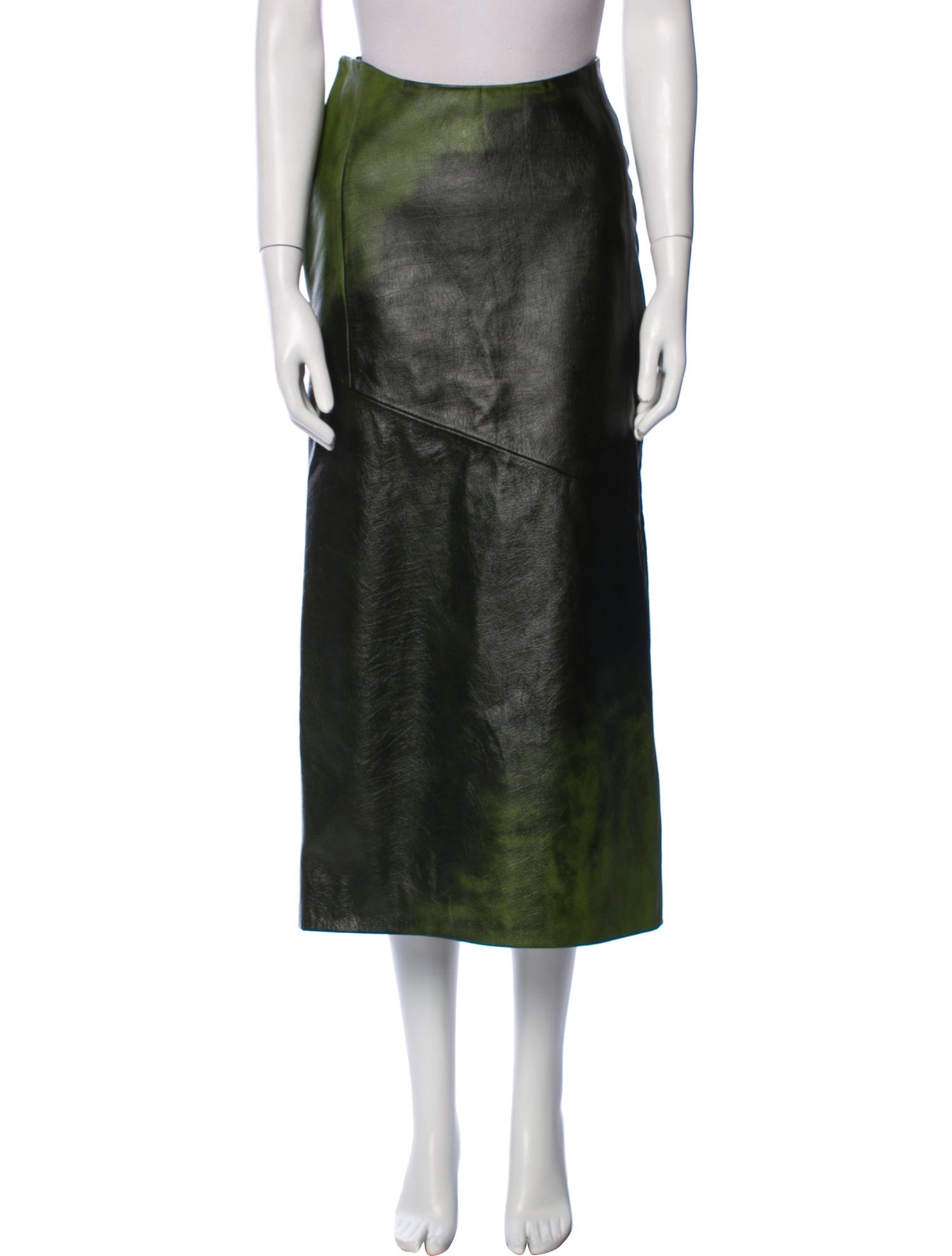 Chet Lo Leather Midi Length Skirt