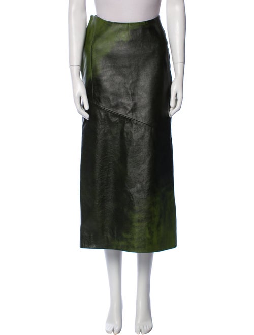 Chet Lo Leather Midi Length Skirt