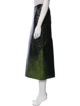 Chet Lo Leather Midi Length Skirt