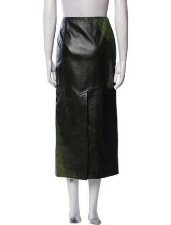Chet Lo Leather Midi Length Skirt