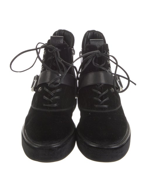 Coach x Tabitha Simmons Velvet Lace-Up Boots
