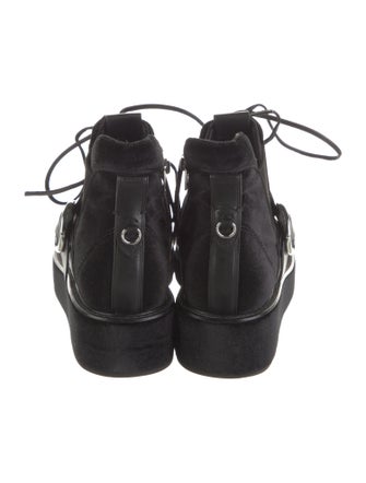 Coach x Tabitha Simmons Velvet Lace-Up Boots