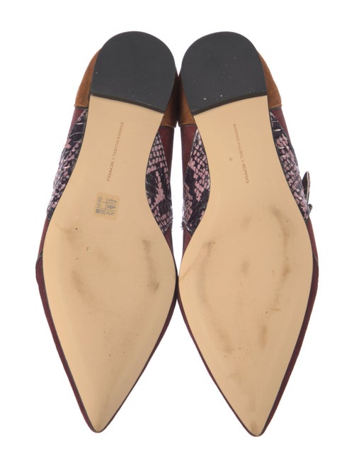 Coach x Tabitha Simmons Suede Animal Print Mary Jane Flats