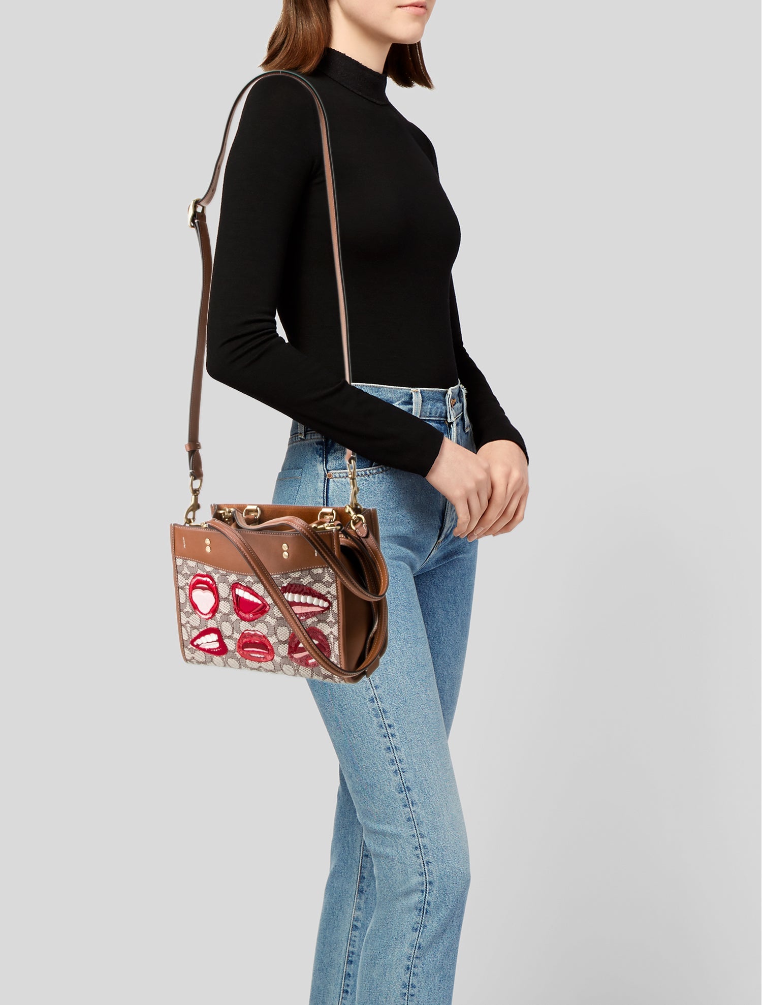 Coach x Tom Wesselmann Leather Top Handle Bag