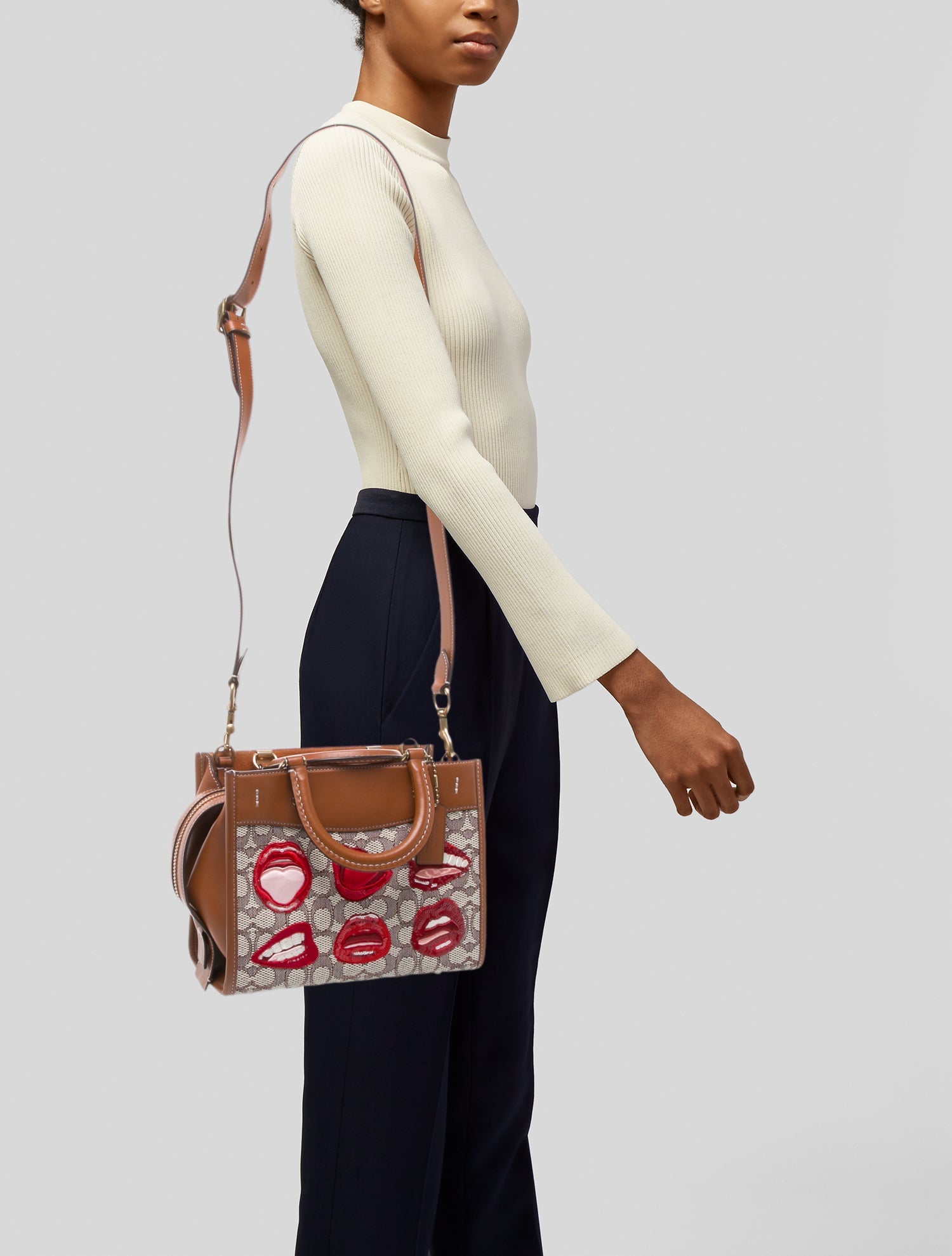 Coach x Tom Wesselmann Leather Top Handle Bag