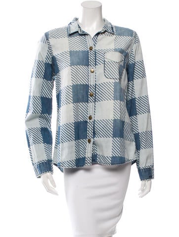 Current/Elliott Printed Denim Top