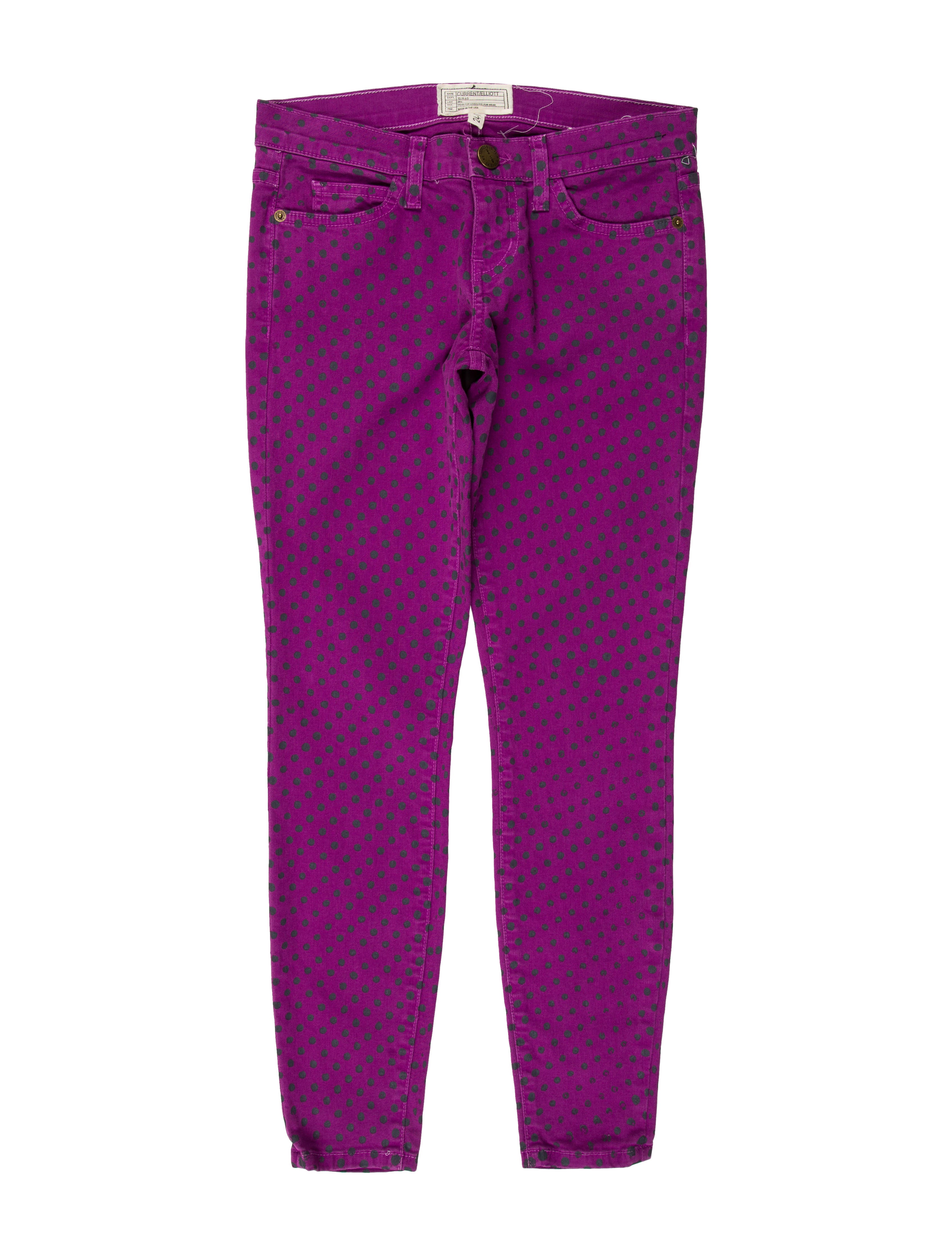 Current/Elliott Skinny Polka Dot Jeans - Clothing - | The RealReal