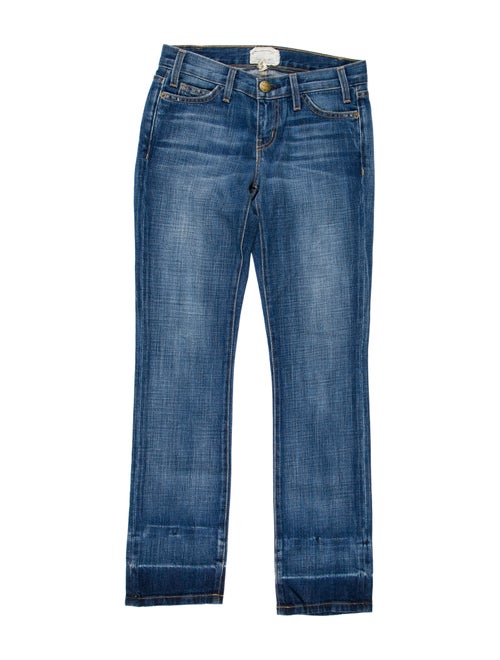 Current/Elliott Low-Rise Straight Jeans blue