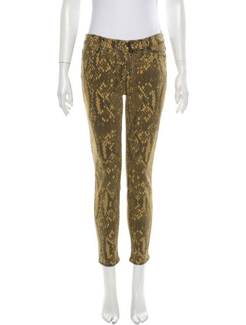 Current/Elliott Animal Print Skinny Leg Pants w/ T