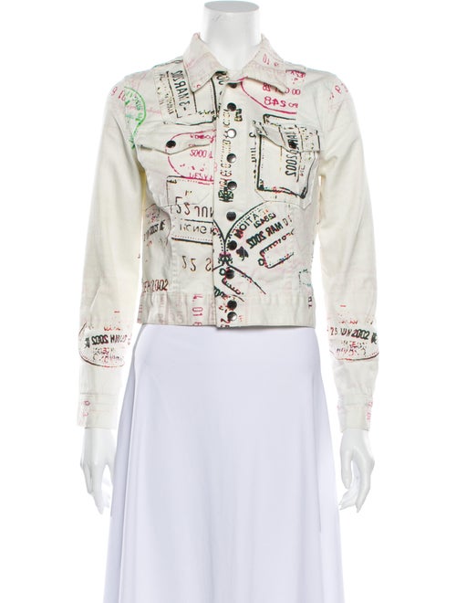 Current/Elliott Snap Graphic Print Denim Jacket De