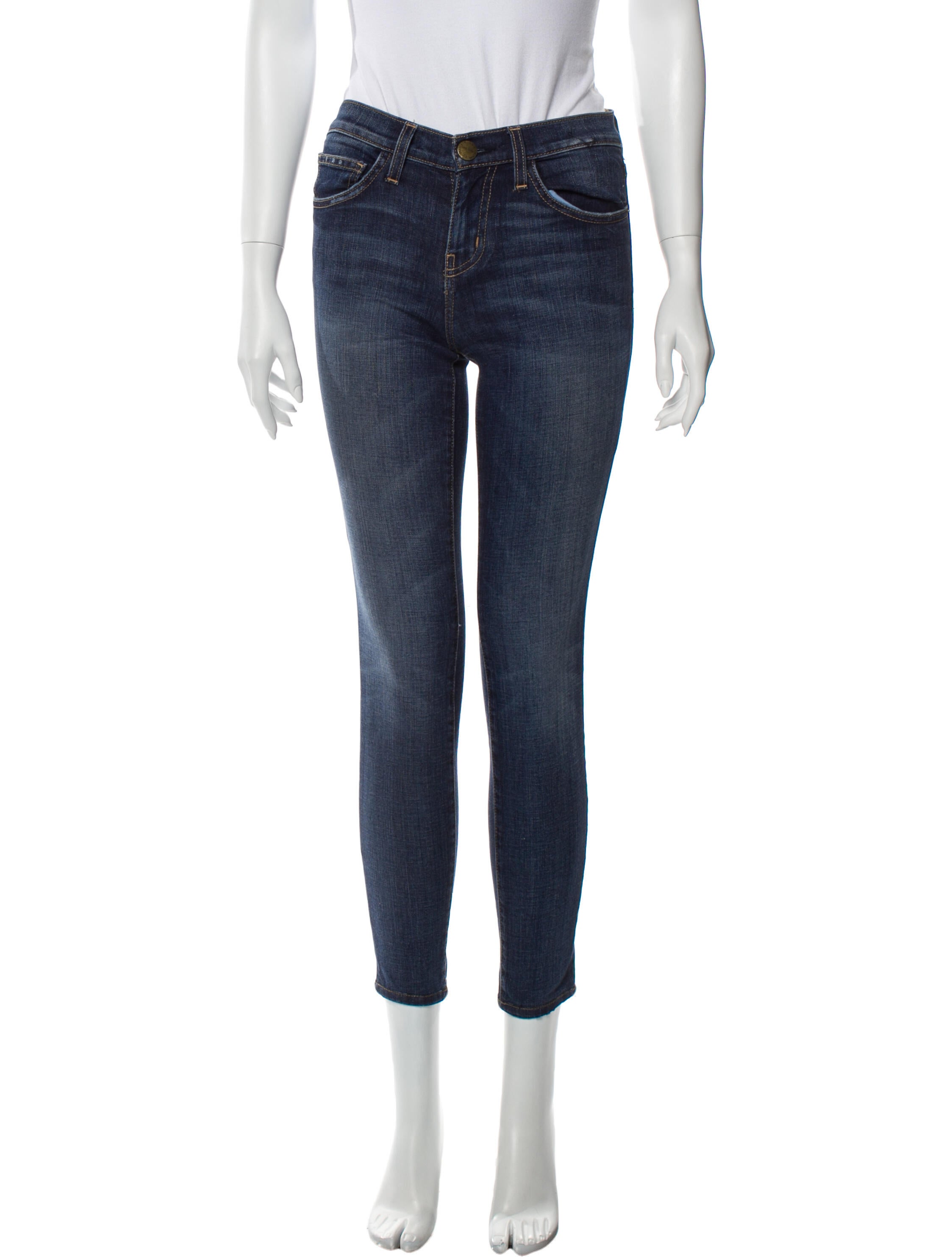 Current/Elliott Mid-Rise Skinny Leg Jeans