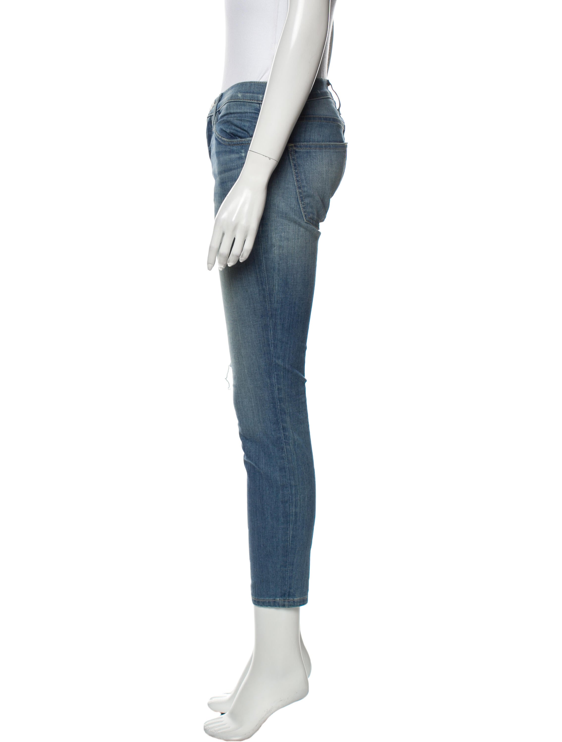 Current/Elliott Mid-Rise Skinny Leg Jeans