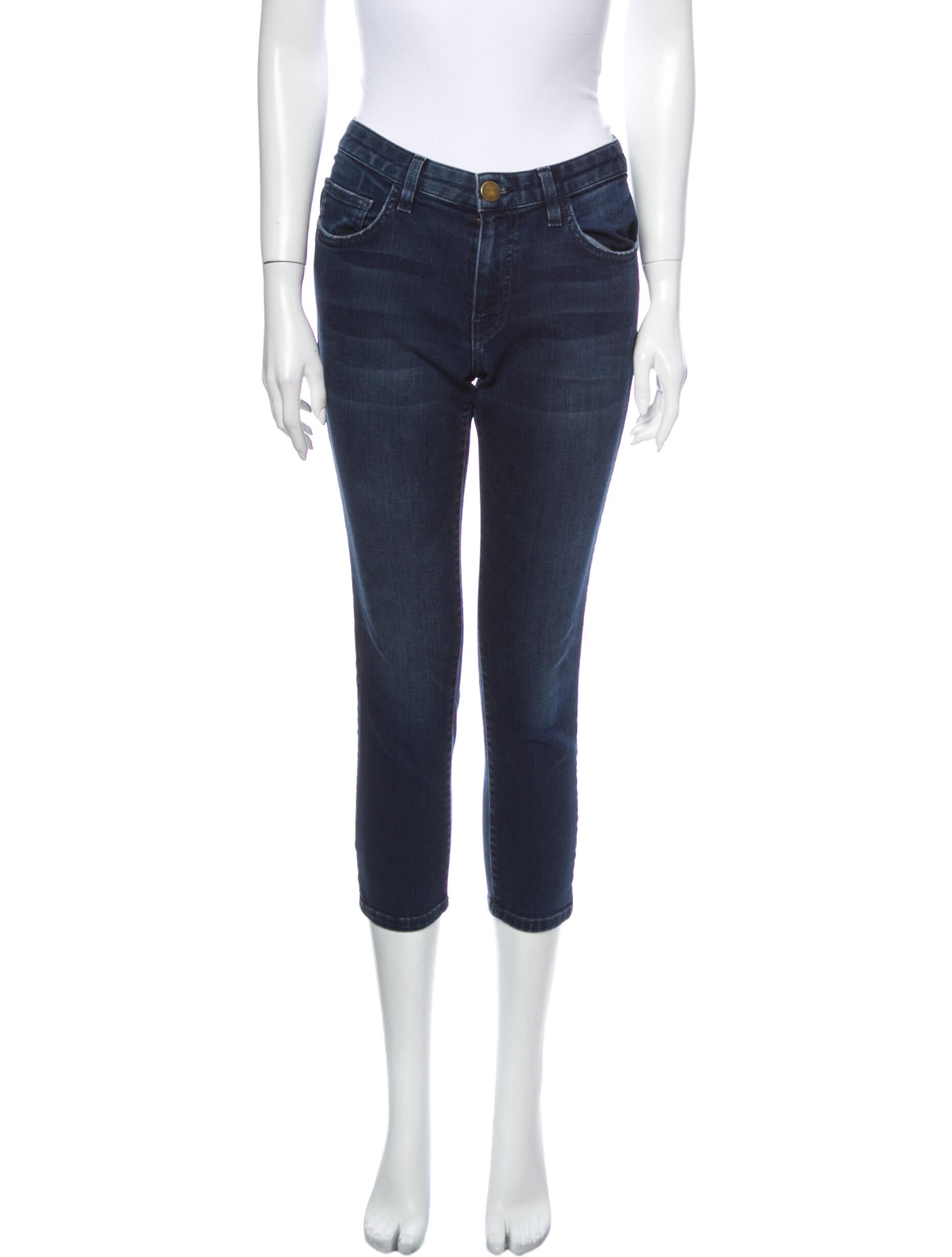 Current/Elliott Mid-Rise Straight Leg Jeans