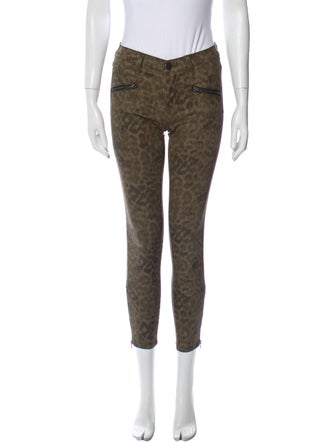 Current/Elliott Animal Print Skinny Leg Pants
