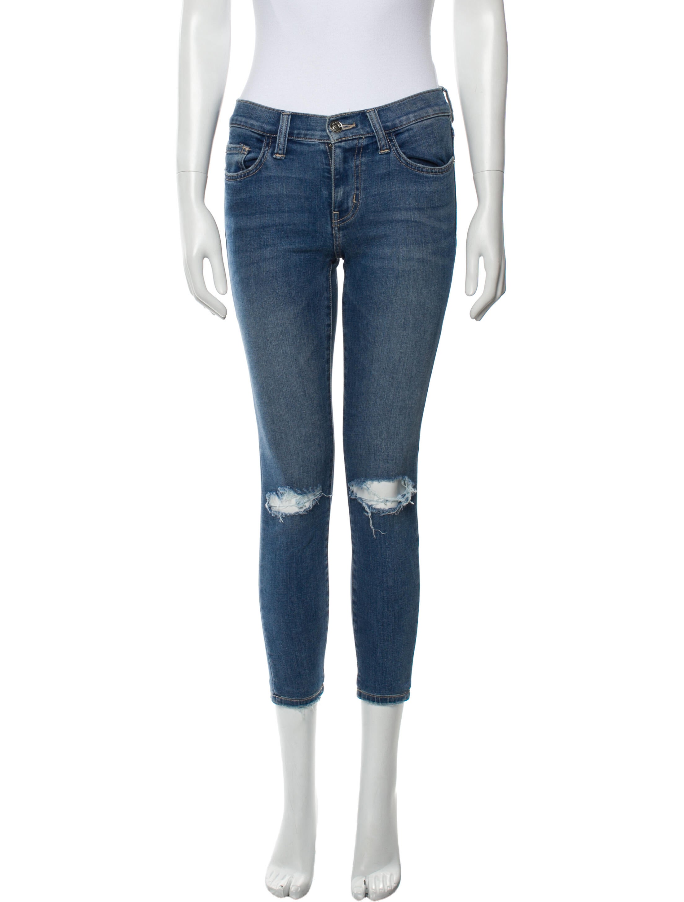 Current/Elliott Mid-Rise Skinny Leg Jeans