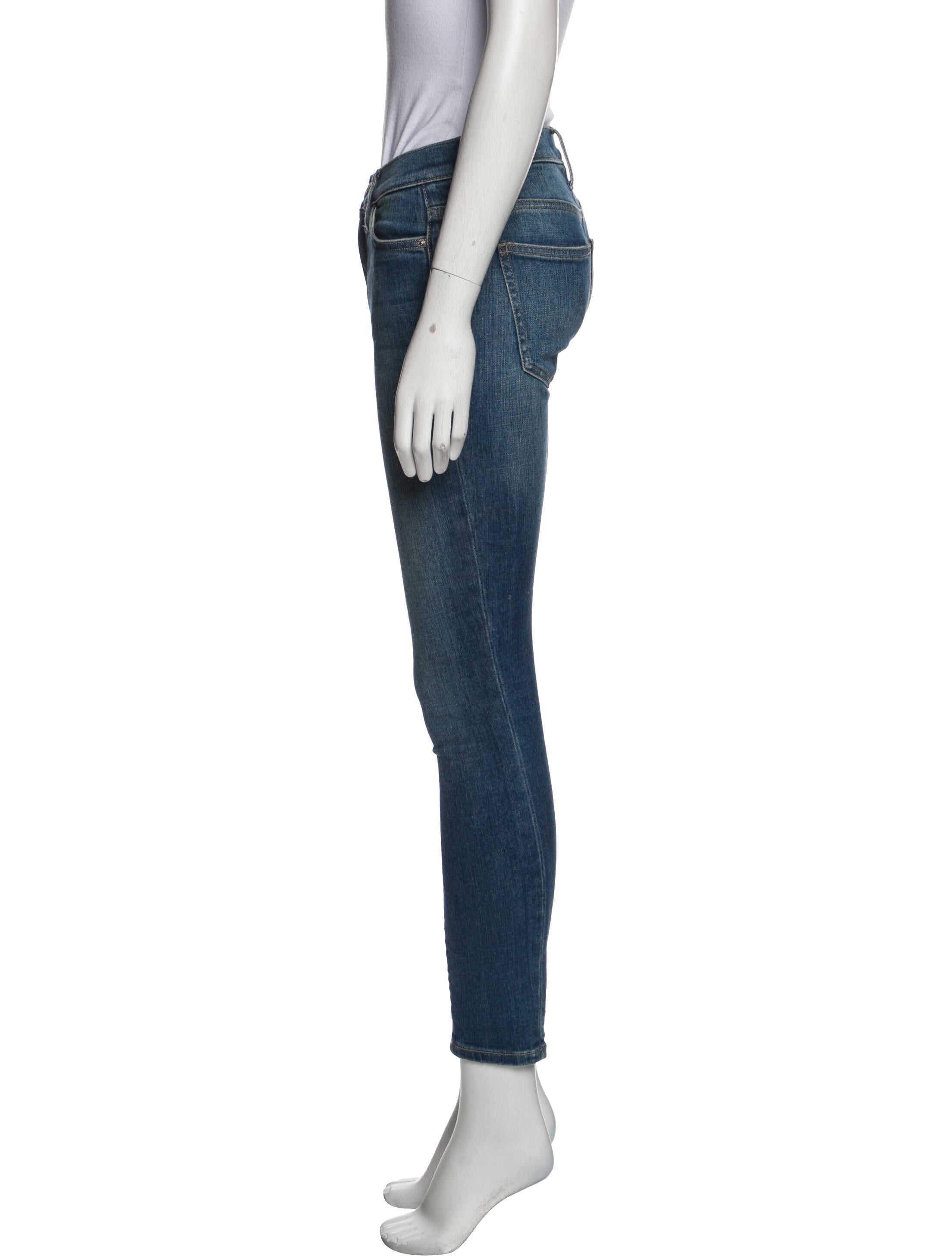 Current/Elliott Mid-Rise Skinny Leg Jeans