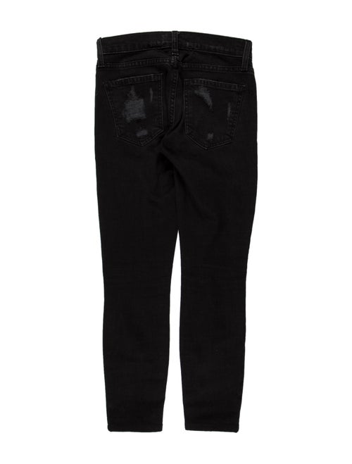 Current/Elliott The Stiletto Black Shredded Skinny Leg Jeans