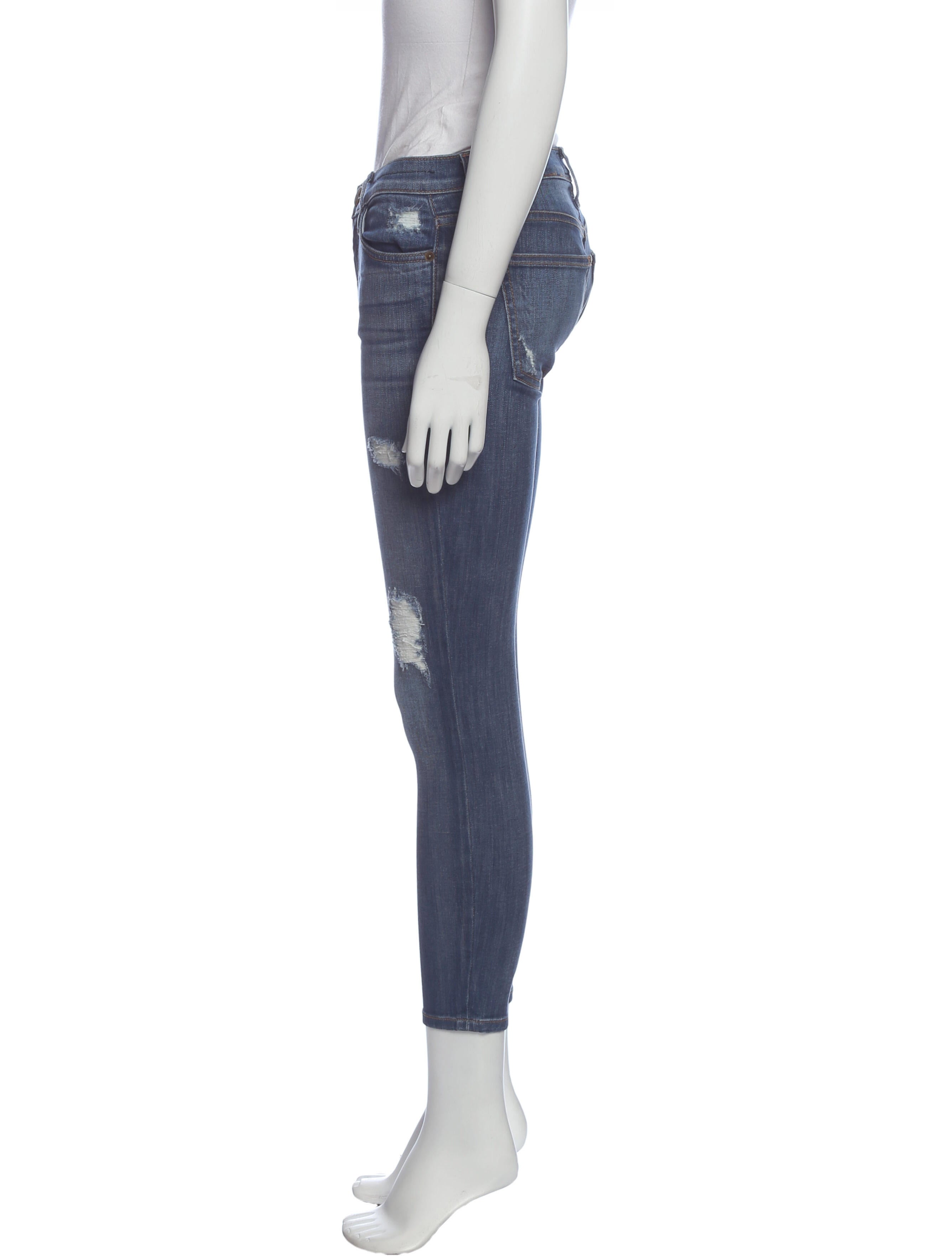 Current/Elliott Mid-Rise Skinny Leg Jeans