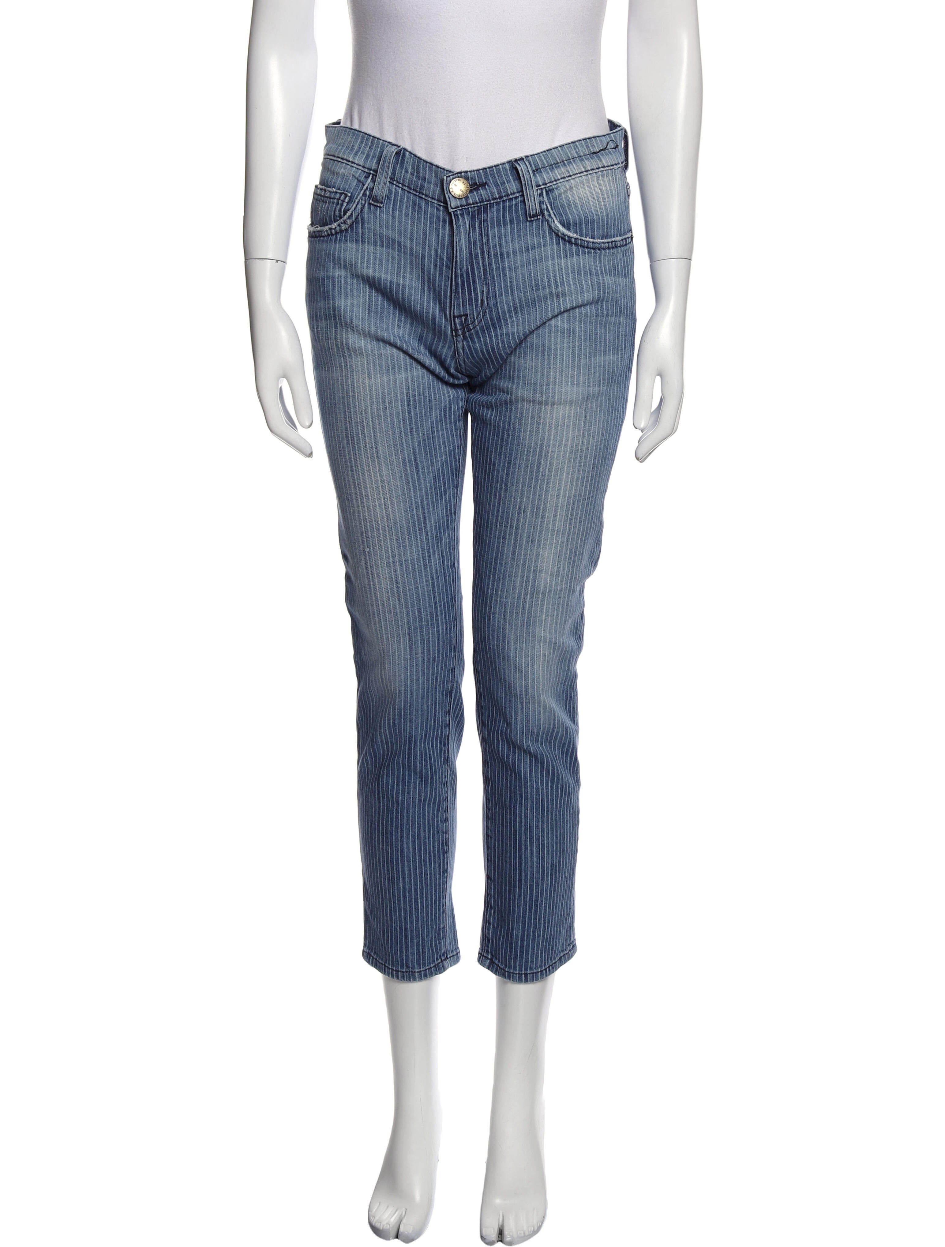 Current/Elliott Mid-Rise Straight Leg Jeans